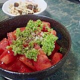 食感が楽しい☆ブロッコリードレッシングトマトサラダ